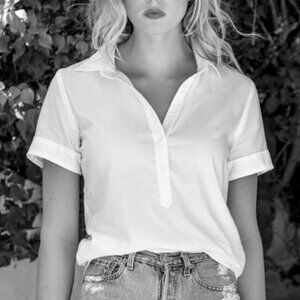 the lady & the sailor Popover Shirt in White